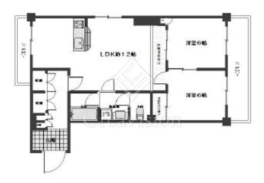 中野スカイハイツ 5階 間取り図
