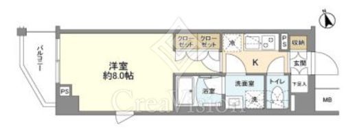 アクサス神楽坂 5階 間取り図