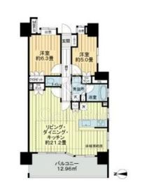 ライオンズ横濱マークレジデンス 10階 間取り図