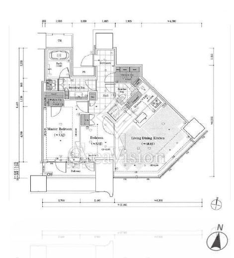 パークコート渋谷ザタワー 9階 間取り図