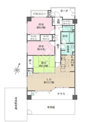 センチュリーハイツ西馬込 1階 間取り図
