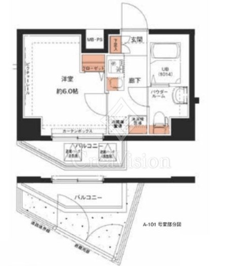 エストゥルース横浜吉野町Ⅱ 101 間取り図