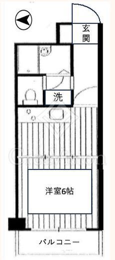 ダイアパレス新宿一丁目 8階 間取り図