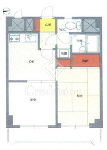 ライオンズガーデン新宿 5階 間取り図