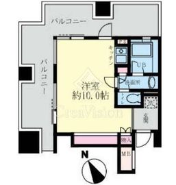 ルネ新宿御苑タワー 1002 間取り図