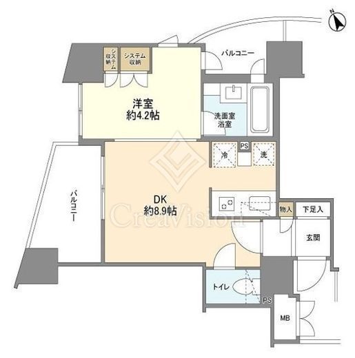 イトーピアアルファシティ池袋 8階 間取り図