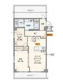 ライオンズマンション早稲田第2 4階 間取り図