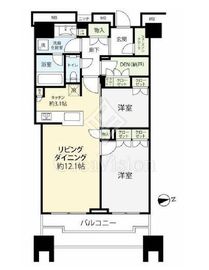 富久クロスコンフォートタワー(Tomihisa Cross)  44階 間取り図
