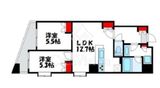 クオリア恵比寿ウエスト 7階 間取り図