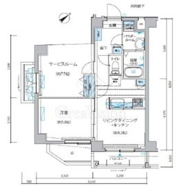 ARCOBALENO KAMEIDOⅡ (アルコバレーノ亀戸Ⅱ) 6階 間取り図