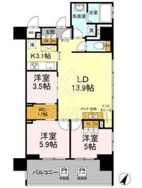リーラ横浜川和町 804 間取り図