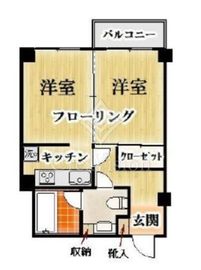 明石町ツインクロス 7階 間取り図