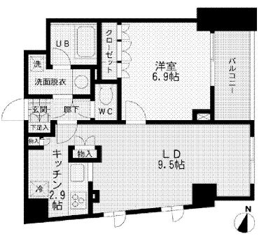 エスティメゾン哲学堂 606 間取り図