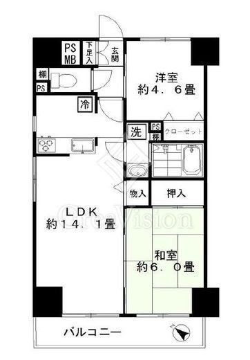 ロイヤルプラザ浅草 6階 間取り図