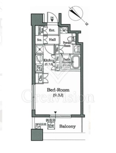 ホライズンプレイス赤坂 505 間取り図