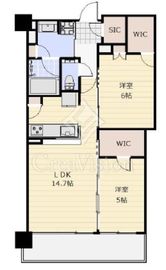 グランドシティタワー月島 16階 間取り図