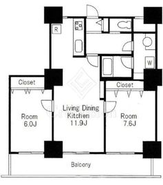 ツインタワーすみとし毛利館 15階 間取り図