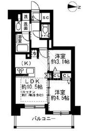 ユニハイム小岩 9階 間取り図