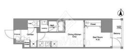 Daffitto錦糸町 (ダフィット錦糸町) 1206 間取り図