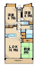 ビーズタワー橋本E棟 24階 間取り図