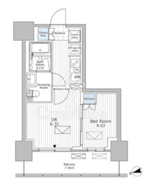 パークアクシス市川 619 間取り図