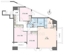 HF白金高輪レジデンス 1201 間取り図