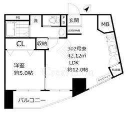 ハイライフ恵比寿 3階 間取り図
