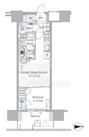 グランドシティタワー月島 19階 間取り図