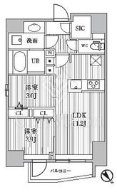 S-RESIDENCE目黒大岡山bresa 101 間取り図