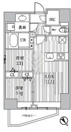 S-RESIDENCE目黒大岡山bresa 201 間取り図