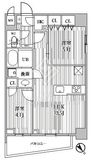 S-RESIDENCE目黒大岡山bresa 203 間取り図