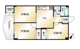武蔵野中町マンション 3階 間取り図