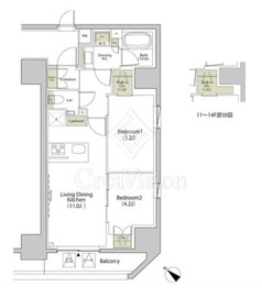 ザ・パークハビオ江古田 1206 間取り図