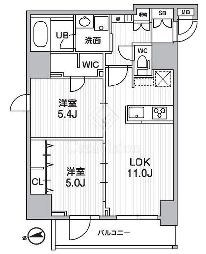 S-RESIDENCE新御徒町chiaro 601 間取り図