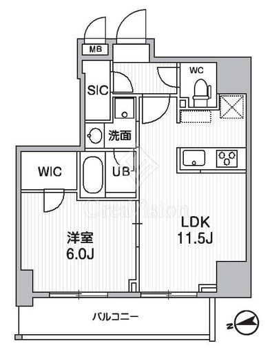 S-RESIDENCE新御徒町chiaro 202 間取り図