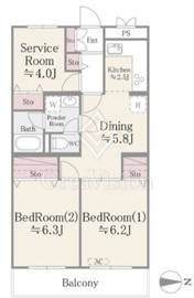 ドエルリバーサイド大島 211 間取り図