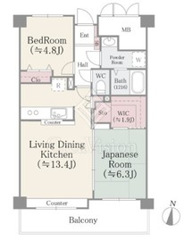 ミ・アモール 202 間取り図