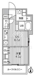 S-RESIDENCE亀戸balm 6階 間取り図