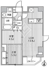 S-RESIDENCE亀戸balm 5階 間取り図