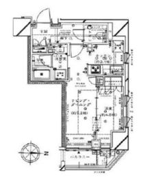 グランスイート四谷エクシア 5階 間取り図