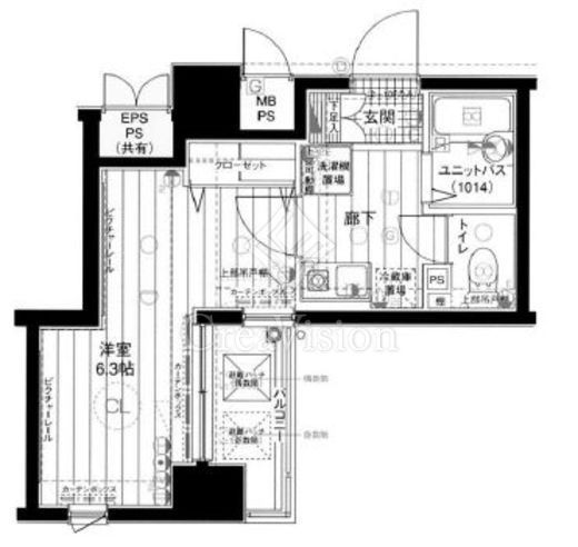 メインステージ日本橋箱崎2 5階 間取り図
