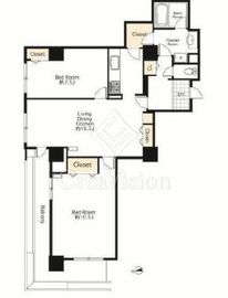 シーリアお台場 3-4-502 間取り図