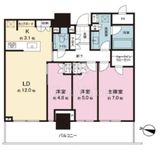 パークタワー西新宿 1802 間取り図