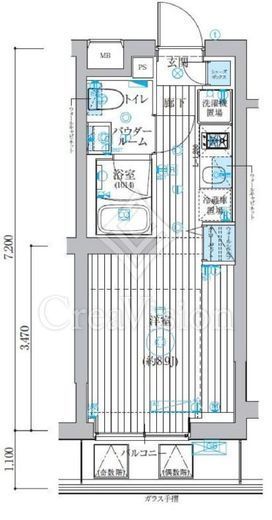 ベルグレード吉野町 206 間取り図