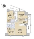 セントラルレジデンス笹塚 6階 間取り図