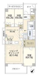 コスモ豊洲レジデンスマリナコート 6階 間取り図