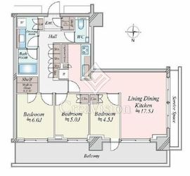 パークシティ中野　ザ　タワー　エアーズ 19階 間取り図