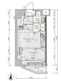 ミライズ錦糸町マーロ 602 間取り図