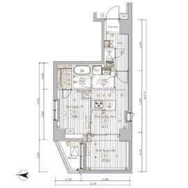 ミライズ錦糸町マーロ 702 間取り図