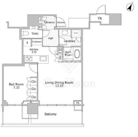 ザ・コート神宮外苑 4階 間取り図